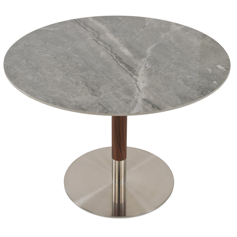 Table de salle à manger Tango, H 29,5 po x L 40 po x l 40 po, gris, Gris