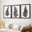 «Forest Fern I» - Toile tendue avec châssis sur mesure - 3 pièces-1109492347-1109492346