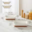 MALACASA Rectangle Stoneware 2 Piece Au Gratin Dish Bakeware Set