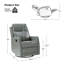 Fauteuil inclinable pivotant en similicuir McGuffey avec base en métal-1231533750