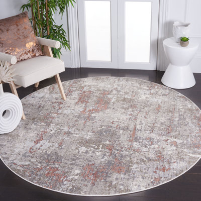 Mackenzie Abstract Light Gray Area Rug