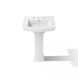Archer 24" Rectangular Pedestal Bathroom Sink with Widespread Faucet Holes