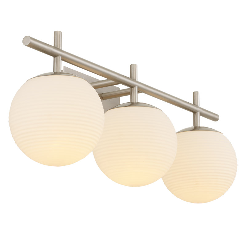 Wincanton 24-Inches 3-Light Transitional Bathroom Vanity Light, Brushed Nickel