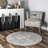Almirka Medallion Area Rug for Living Room Bedroom Dining Room Kitchen, Grey/Ivory-483458593