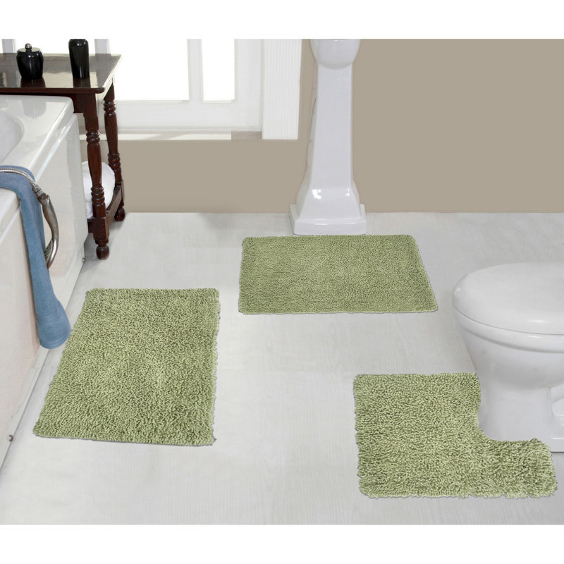 Ensemble de 3 tapis de bain Hazeltine, Sauge