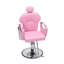 Fauteuil de coiffure hydraulique rose avec rotation à 360 degrés et réglage de la hauteur pour coiffeurs
