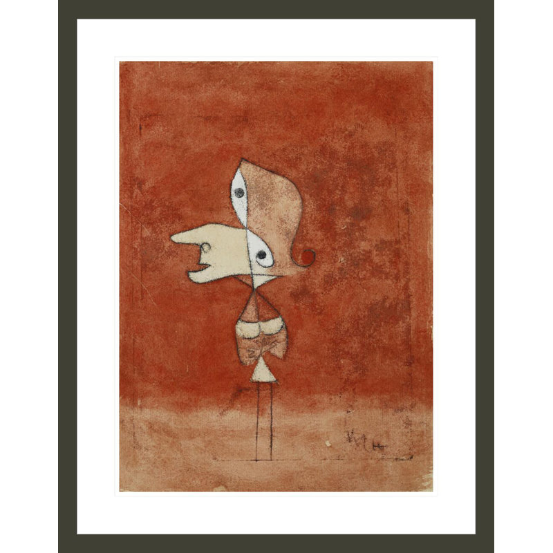 Portrait de Brigitte (figure entière) par Paul Klee - Reproduction giclée encadrée, H 29,5 po x l 23,27 po