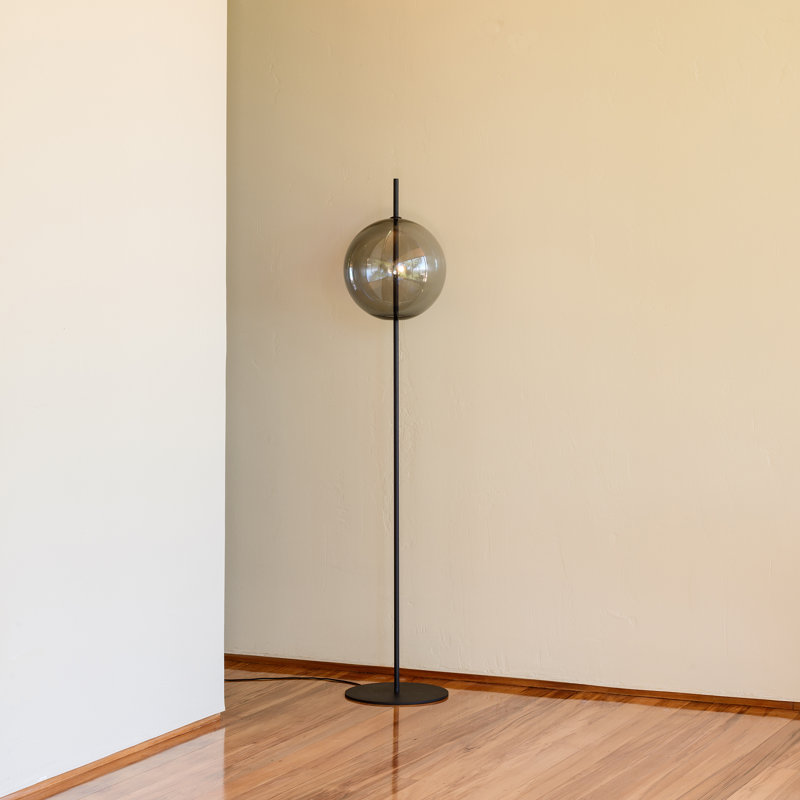 Point Floor Lamp, Black, Smoke Gray