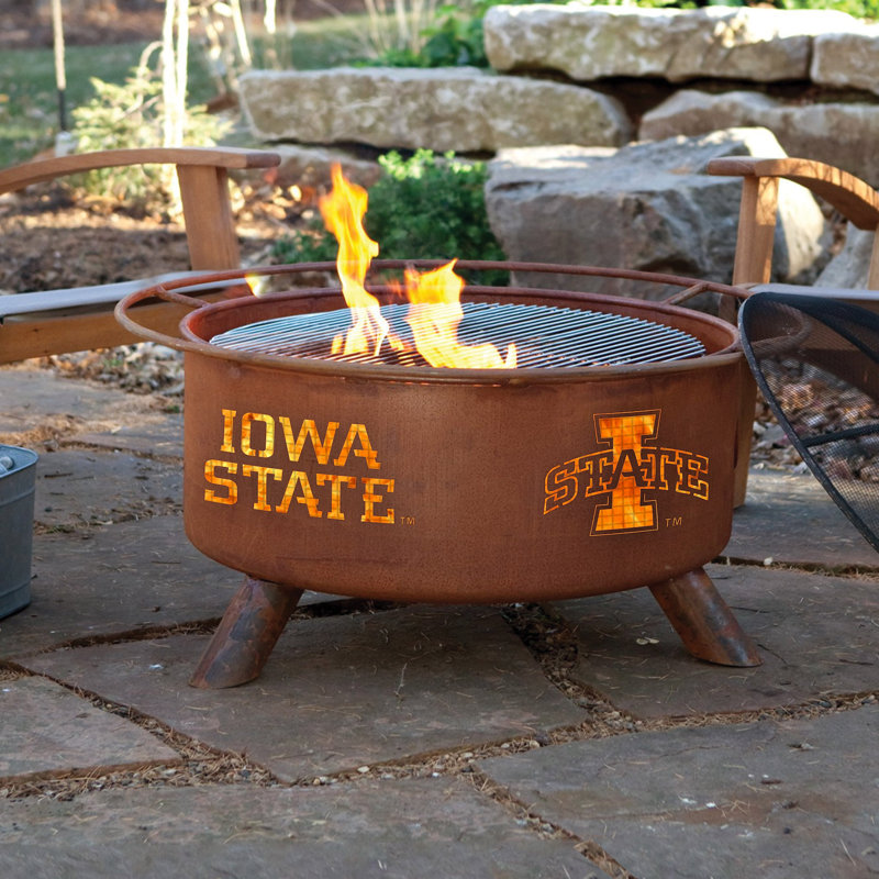 Collegiate Series Round Steel Fire Pit, Iowa State