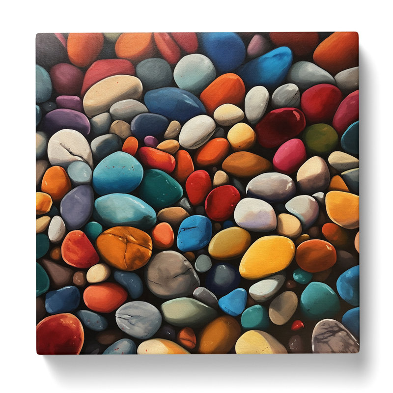 Pebbles Color Field Painting - Wrapped Canvas, 50cm H x 50cm W x 3cm D