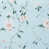 Chinoiserie bleu sarcelle clair et rose