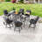 Swinton 6 - Person Wicker Patio Dining Set with Square Table