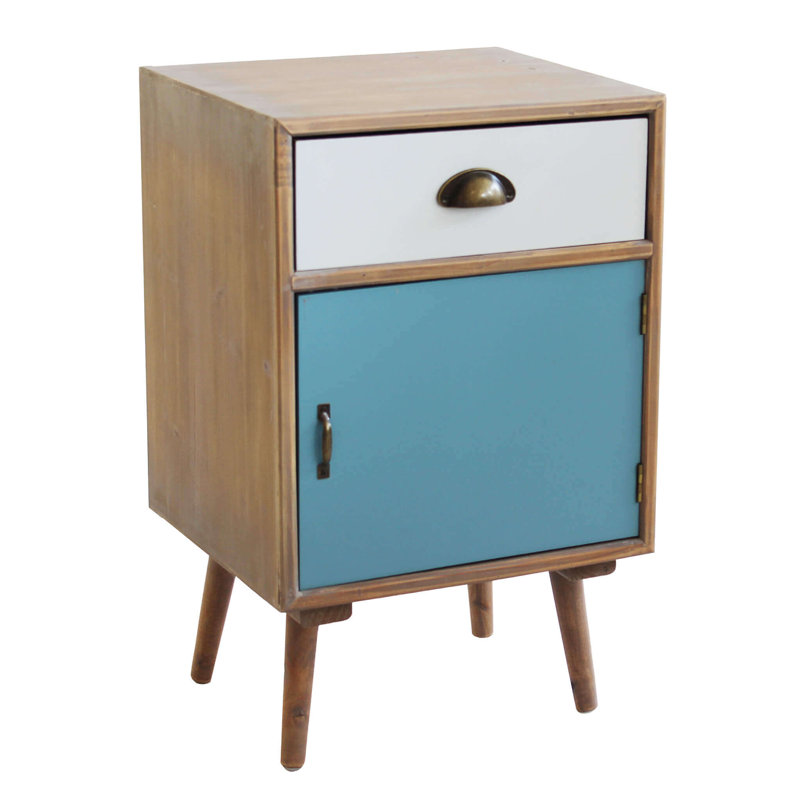 Elisheba 40cm W Manufactured Wood Bedside Table