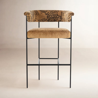 Lyssa Upholstered Counter Stool with Metal Frame