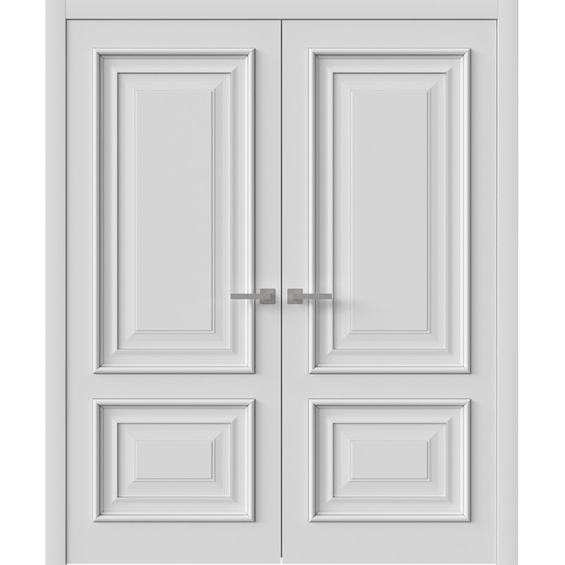 Portes intérieures intérieures 64 po x 96 po | Émail blanc IMPERial 1822 | Cadre de panneau intérieur en bois massif | Portes de chambre à coucher pour garde-robe