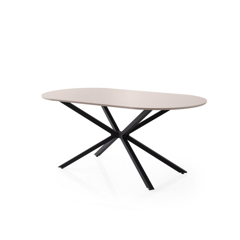 Ferro Beech Oval Dining Table, White