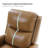 Chikako Genuine Leather Swivel Rocker Manual Recliner-70690531