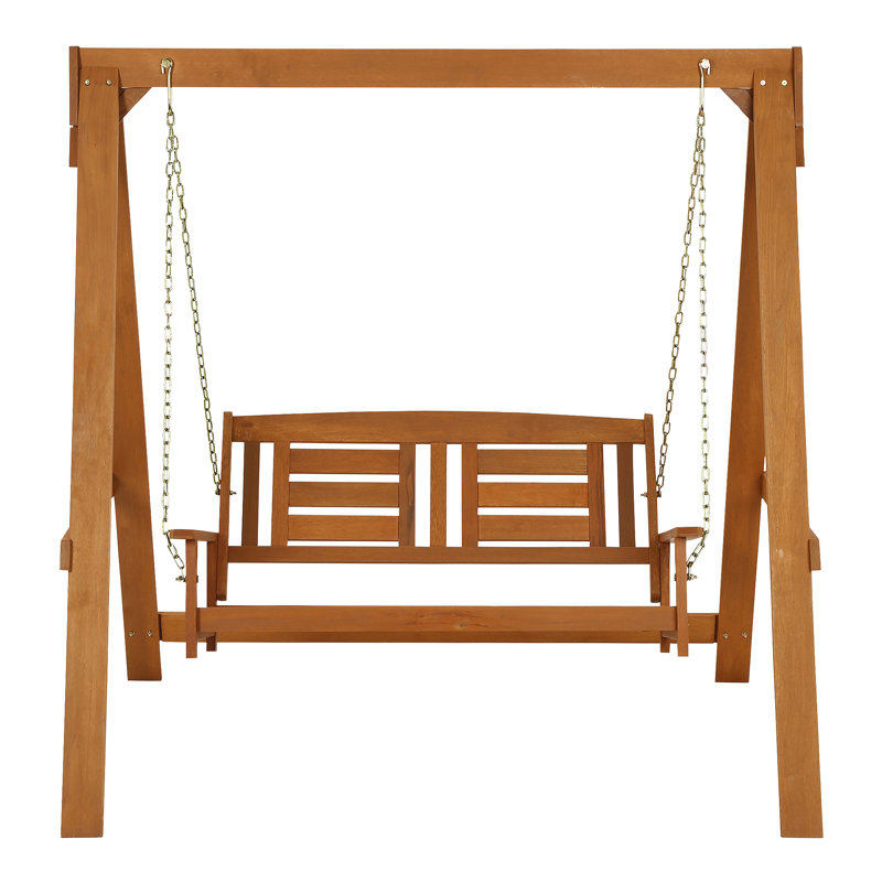 Arianna 2 Person Rubberwood Porch Swing