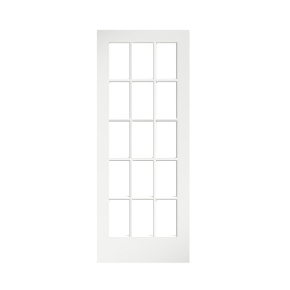EightDoors 80-in 15-Lite Glass Wood Painted French Doors & Reviews | Wayfair