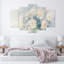 This Features A Bouquet Of Flowers In White - 5 Piece No Frame Print on Canvas-1077042502
