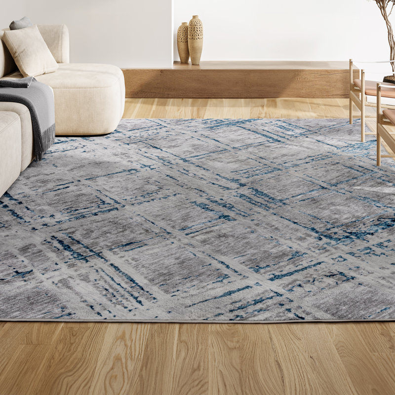 Tapis gris / bleu Reich, Rectangle 4pi x 6 pi