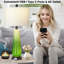 Table Lamps Nightlight 2in1 Glass Green Ripple Style with Rotary Switch Touch Switch(Set of 2)-567154293