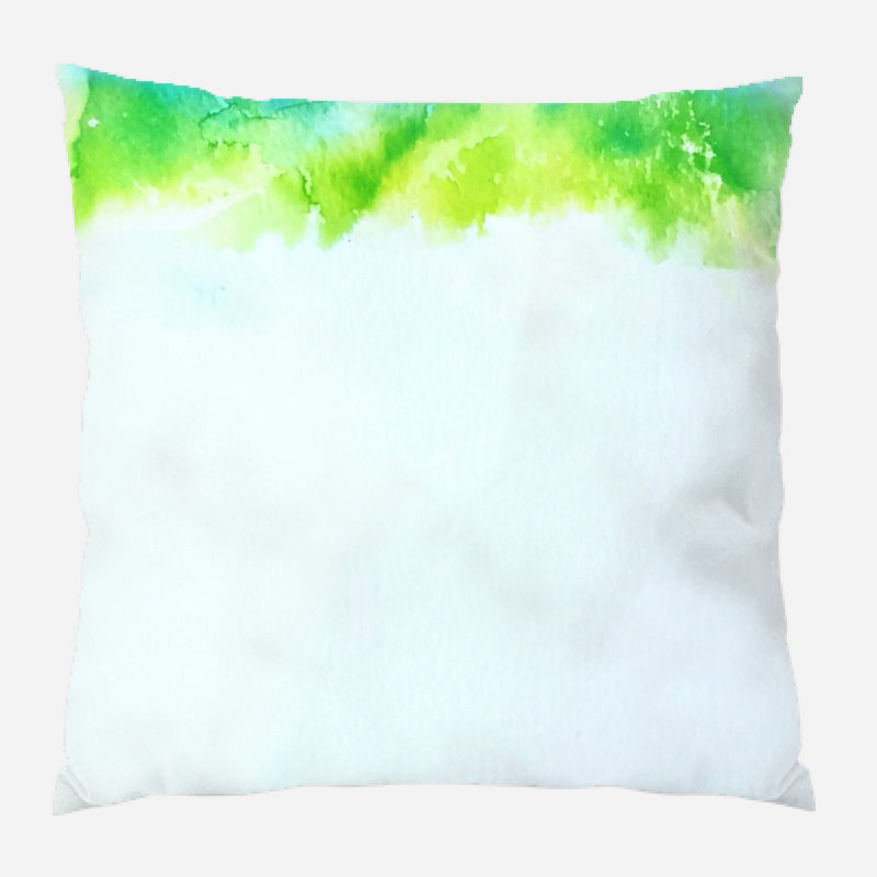 Coussin décoratif aquarelle Ato, Microsuède, Intérieur