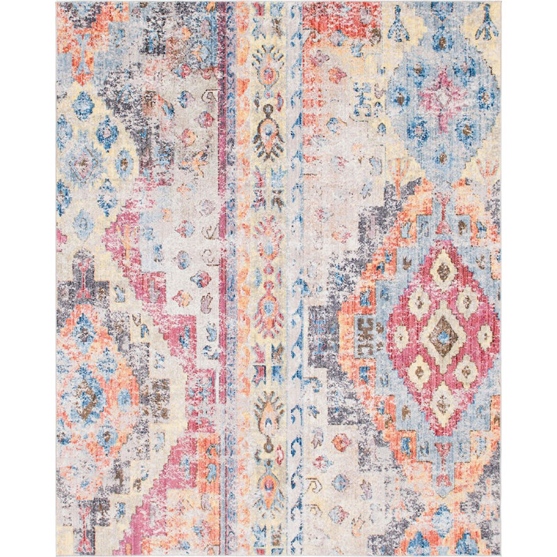 Tapis arc-en-ciel de style sud-ouest Mulvaney, Rectangle 9 pi x 12 pi