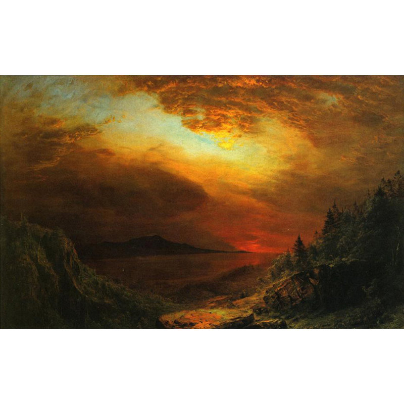 Twilight Mount Desert Island, Maine, H 11 po x l 18 po