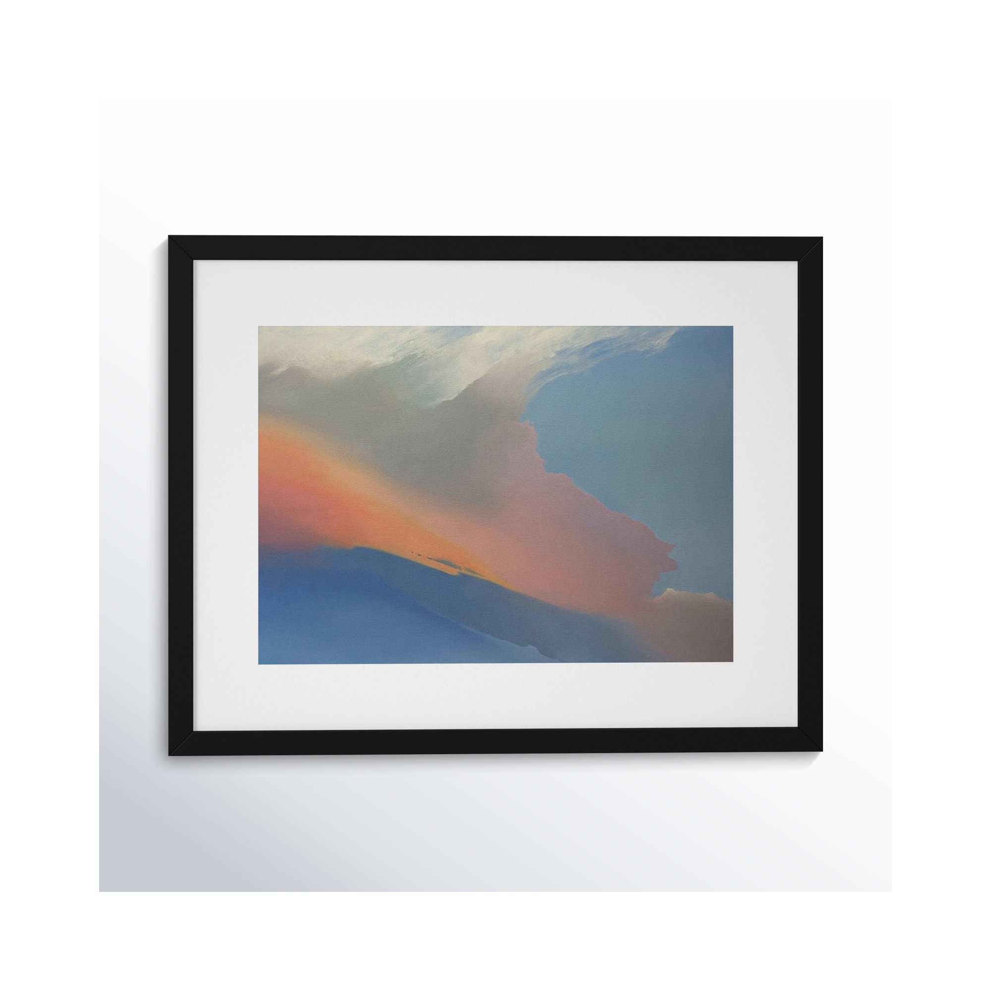 Gulfstream by Cap Pannell, 15.12" H x 19.12" W x 0.88" D, White Framed Paper