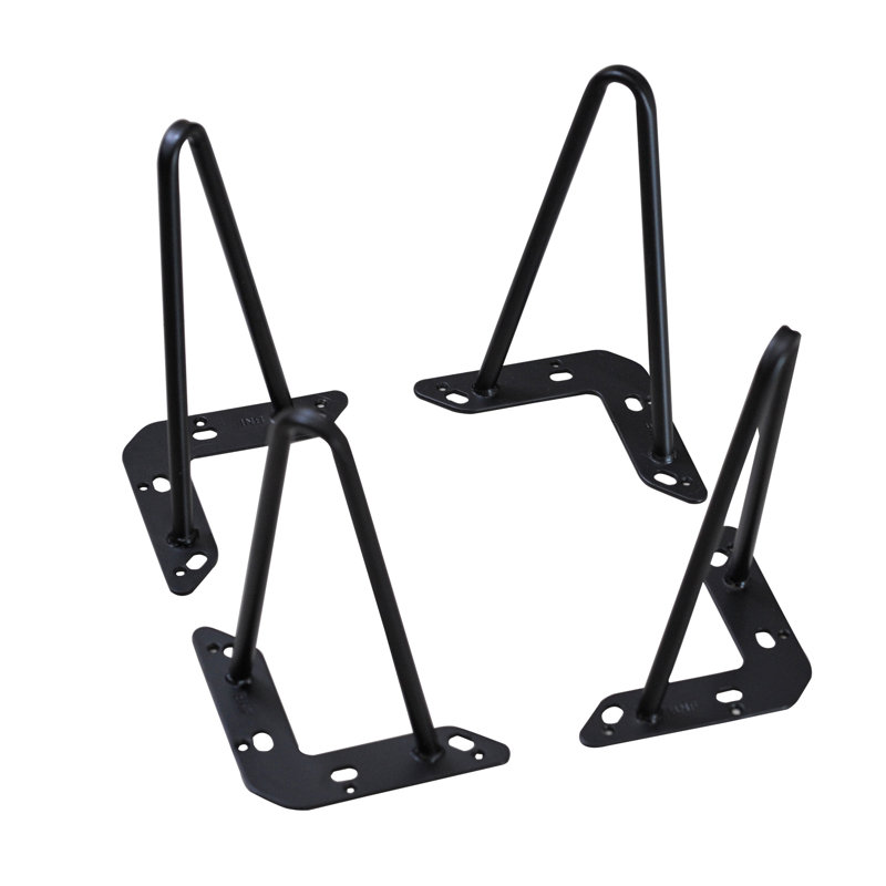 Pieds de table en épingle Georgianna, H 6 po x l 4,75 po x P 4,75 po
