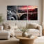 «Red and Gray Canyon Rock Bridge», ensemble de 3 peintures à l'huile sur toile-133443434