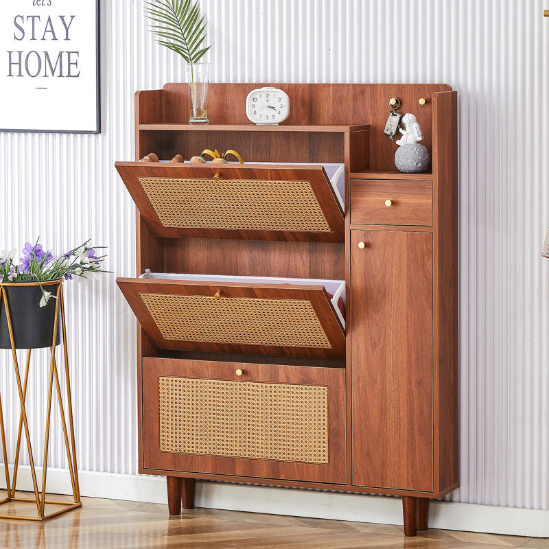 The Modern Minimalist MDF Shoe Cabinet, Suitable For A Variety Of Styles Including Nordic, And Industrial