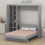 Lit escamotable mural avec tablettes Murphy-1355837140-1355837141