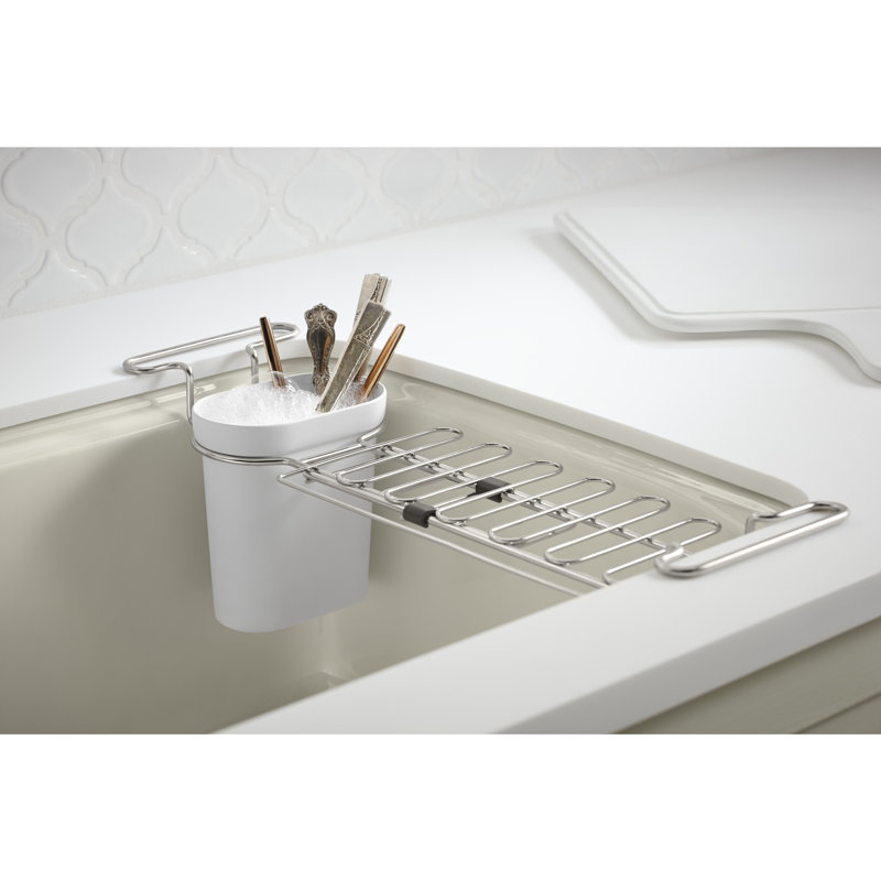 Kitchen Sink Utility Rack, White