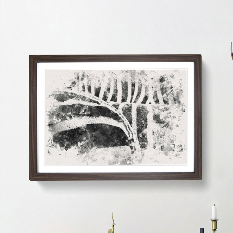 The Stripes of the Zebra - Picture Frame Painting Print, Walnut Framed, 62cm H x 87cm W x 2cm D