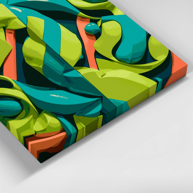 Art abstrait sur toile 46 formes abstraites brunes, H 16 po x l 16 po
