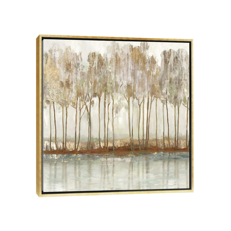 «Lynn Peak I» par Allison Pearce - reproduction d'art, H 37 po x l 37 po x P 1,5 po, Toile encadrée d'or, Pas de tapis