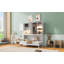 Lit escamotable mural simple avec armoire supérieure, tablettes, lit pliable peu encombrant avec lumière et USB-1414633268