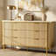 Commode double 55,1 po à 6 tiroirs