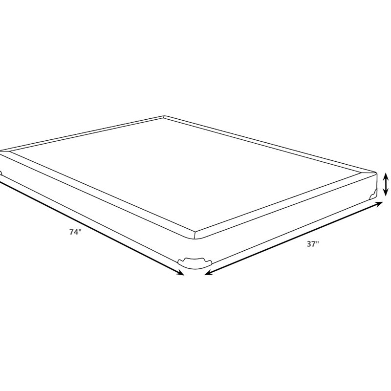 Sommier simple à profil bas avec tissu gris, soutien solide pour les nuits reposantes, literie fraîche de conception ouverte, base de sommeil silencieuse en gris, confort de la colonne vertébrale, ventilation de construction,