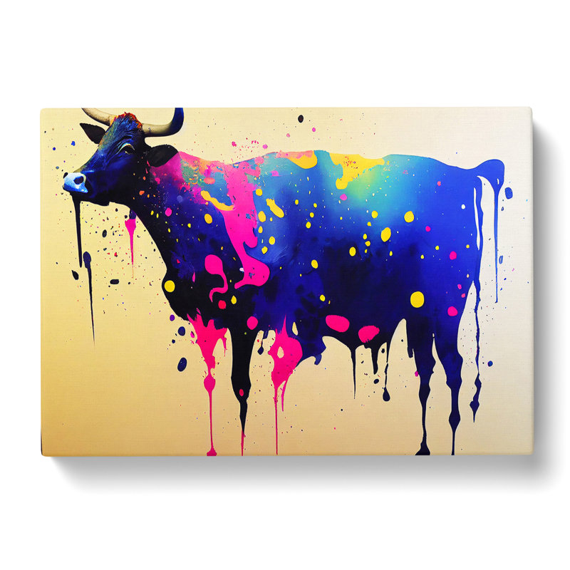 Cow Splash Vol.3 Abstract - Wrapped Canvas, 40cm H x 60cm W x 3cm D