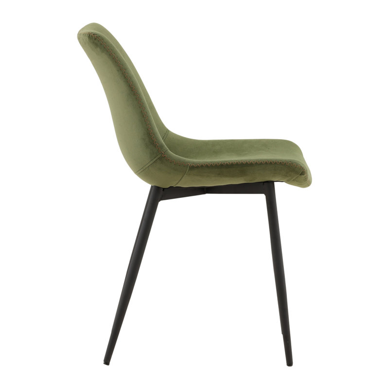 Velvet Side Chair in Green