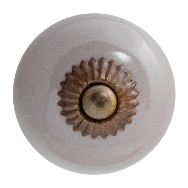 Nicola Spring - Round Ceramic Cabinet Knob, Grey
