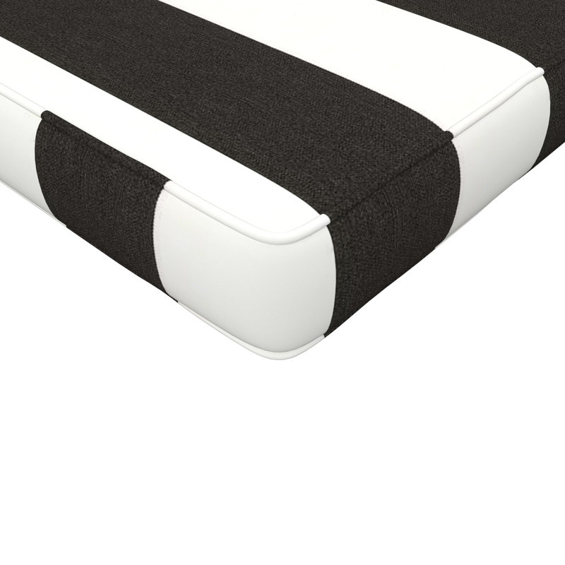 Sunbrella Indoor/Outdoor Dining Chair Cushion, Sunbrella® Cabana Classic Black, 21" W x 19" D