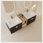 Meuble-lavabo à fermeture en douceur de 60 pouces avec lavabo et petites tablettes de rangement