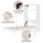 Full Size Murphy Bed, Space Saving Foldable Wall Bed with Headboard, White