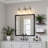 Dimmable Vanity Light With Seeded Glass Shade