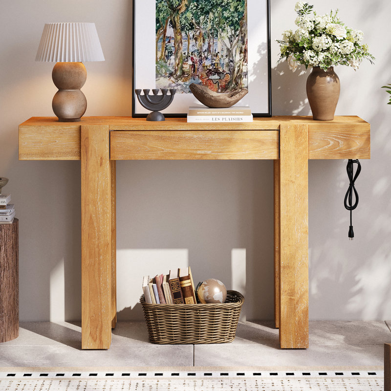 Yonng 47.2'' Console Table, Light Brown