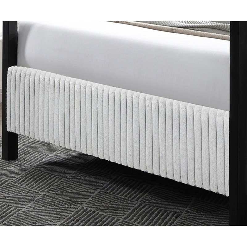 Mobilier de chambre à coucher 1pc, Gris clair, Très grand lit